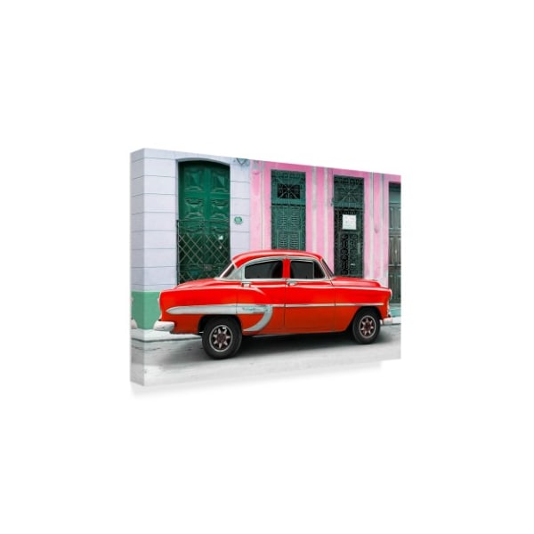 Philippe Hugonnard '66 Street Havana Red Car' Canvas Art,12x19